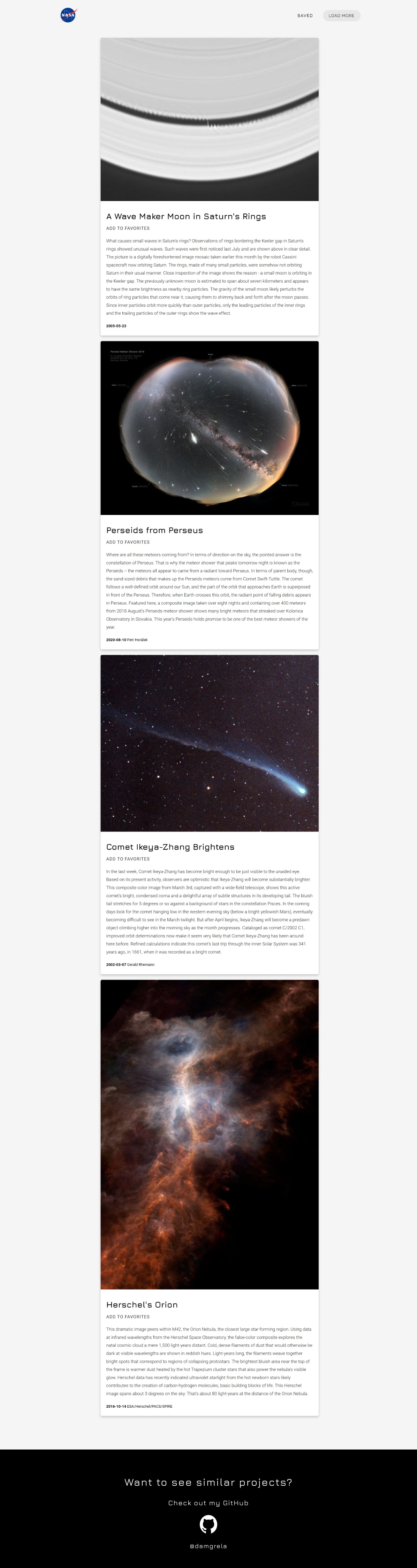 Nasa APOD project